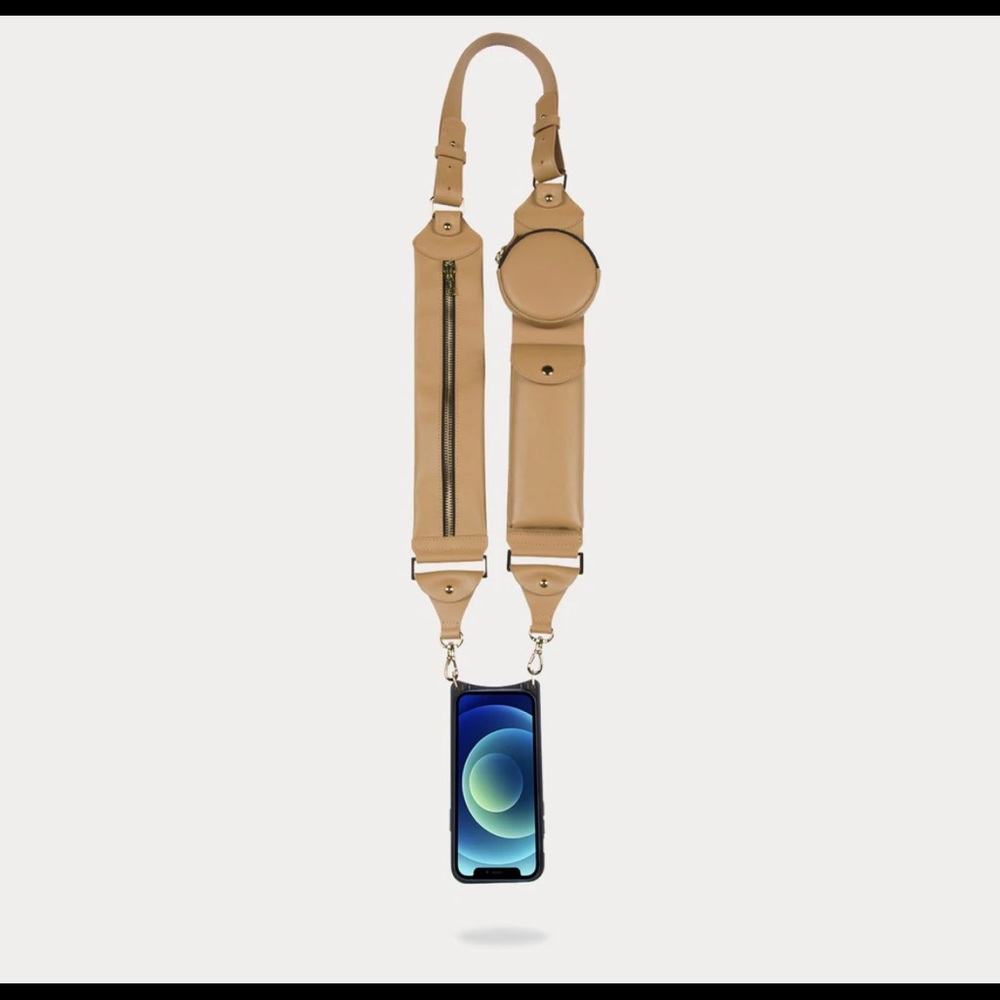 Bandolier side-slot crossbody + iphone 13 Pro case